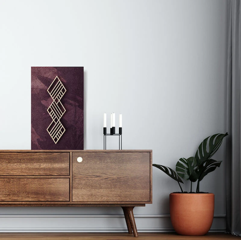 Koivuiset Boho Vinouma Akustiikkataulu 36x56 Cm Punajuuri 3 Koivuiset Boho Vinouma Akustiikkataulu 36x56 Cm Punajuuri - Image 3