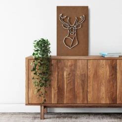 Koivuiset Leather Peura Taulu 37x57 Cm Petrooli