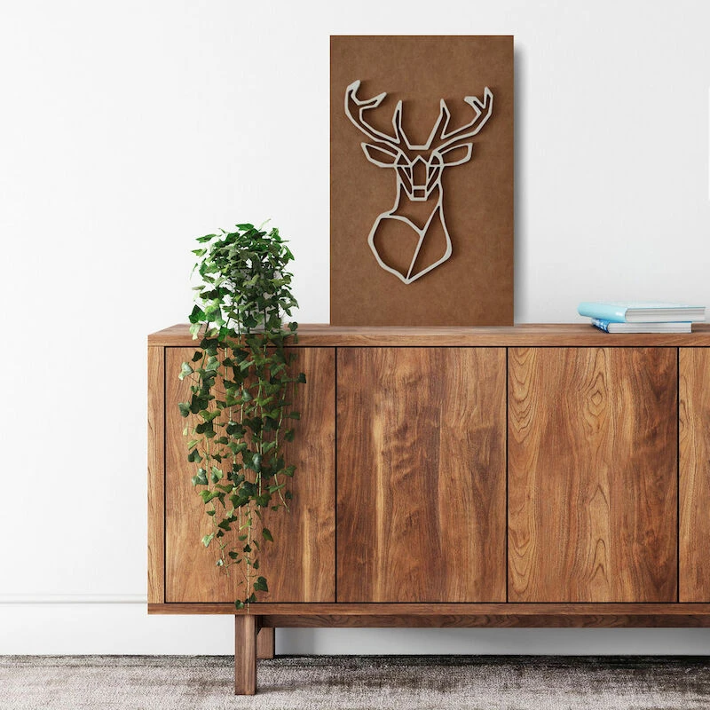 Koivuiset Leather Peura Taulu 37x57 Cm Petrooli 1 Koivuiset Leather Peura Taulu 37x57 Cm Petrooli