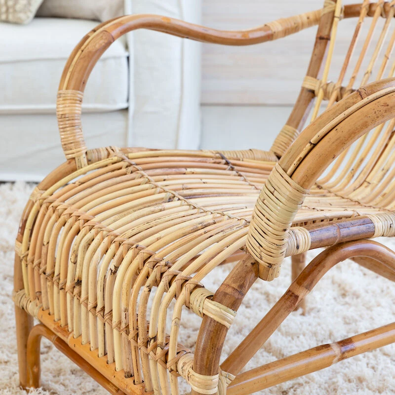 Korte Rottinkituoli Luonnonväri 2 Korte Rottinkituoli Luonnonväri - Image 2