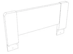 Koti Kerrossängyn Lisäturvalaita 60 Cm Valkoinen