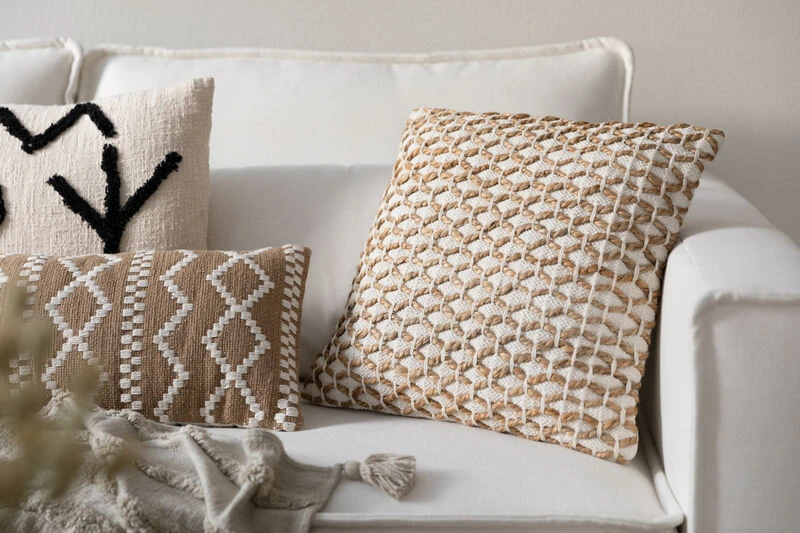 Kuori Koristetyyny 50x50 Cm Luonnonväri/valkoinen 5 Kuori Koristetyyny 50x50 Cm Luonnonväri/valkoinen - Image 5