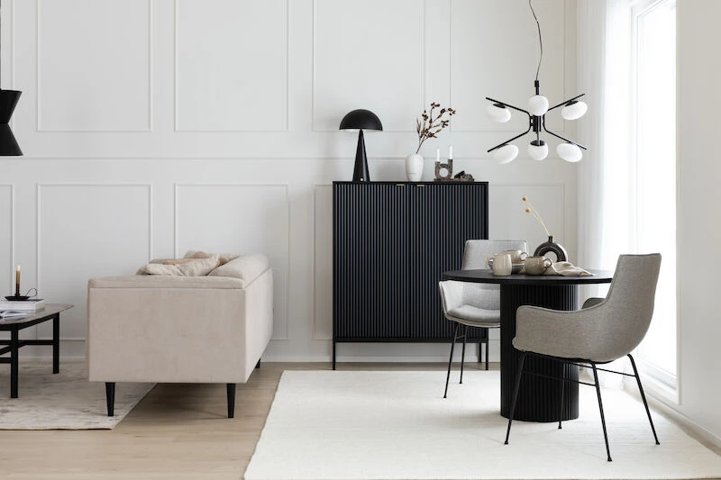 Rowico Lowell Nojatuoli Kangasverhoiltu Harmaa/musta 2 Rowico Lowell Nojatuoli Kangasverhoiltu Harmaa/musta - Image 2