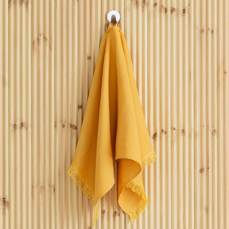 Linnea Pellava Käsipyyhe Hapsuilla 45x90 Cm Vaalea Rosa 2 Linnea Pellava Käsipyyhe Hapsuilla 45x90 Cm Vaalea Rosa - Image 2