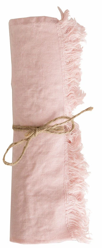 Linnea Pellava Käsipyyhe Hapsuilla 45x90 Cm Vaalea Rosa 1 Linnea Pellava Käsipyyhe Hapsuilla 45x90 Cm Vaalea Rosa