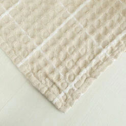 Linni Kylpypyyhe 100x150 Cm Hiekka/valkoinen