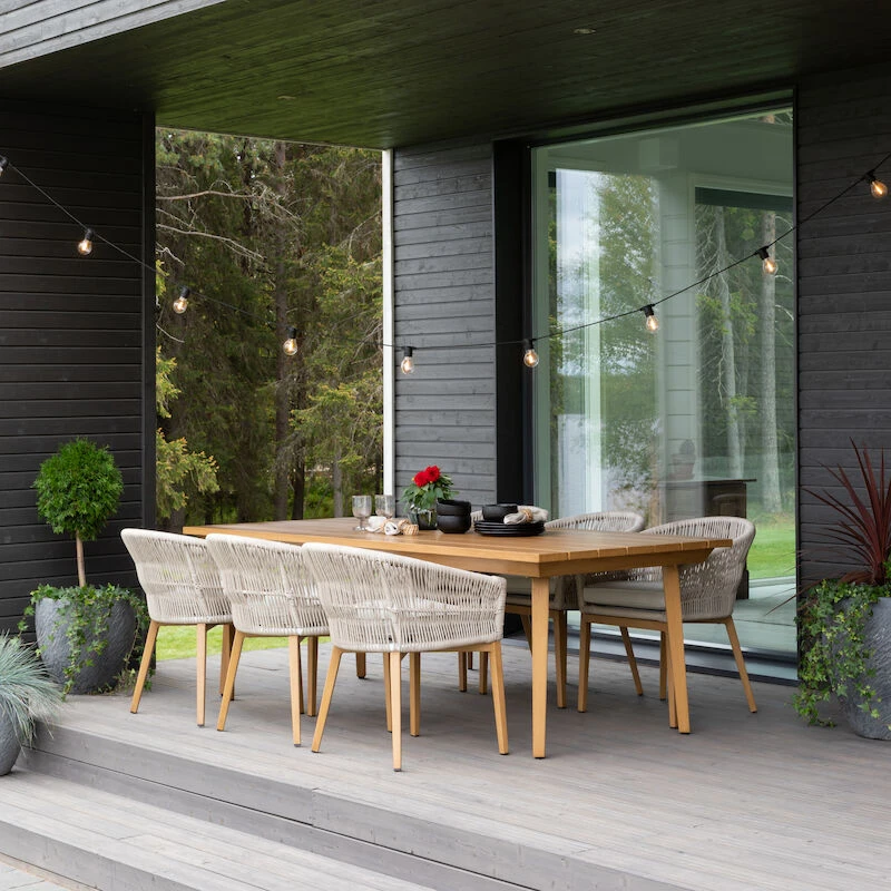 Loiste 6-hengen Ruokailuryhmä Hiekka 4 Loiste 6-hengen Ruokailuryhmä Hiekka - Image 4