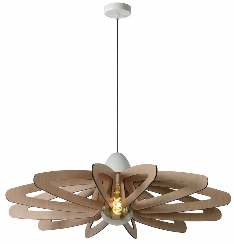 Lucide Zidane Riippuvalaisin Ø76 Cm Puunvärinen 2 Lucide Zidane Riippuvalaisin Ø76 Cm Puunvärinen - Image 2