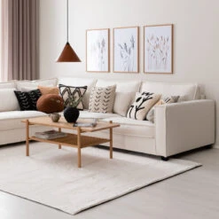 Hübsch Acorn Sohvapöytä 120x57 Cm, Tammi -Yleinen Kotikauppa lumihiutale matto lumenvalkoinen 200x300cm web 7