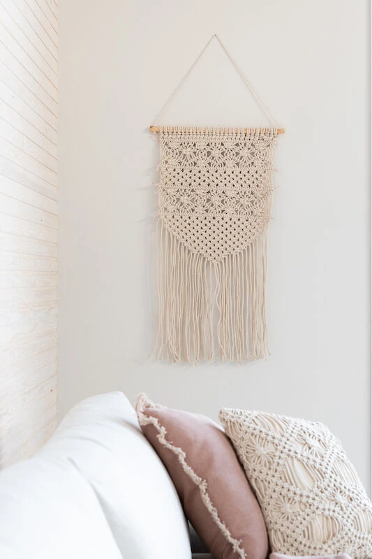 Makrame-seinävaate 40x80 Cm Luonnonvalkoinen 4 Makrame-seinävaate 40x80 Cm Luonnonvalkoinen - Image 4