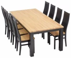 Minea Lux 8-hengen Ruokailuryhmä, Musta/koivu 7 Minea Lux 8-hengen Ruokailuryhmä, Musta/koivu -Yleinen Kotikauppa minea lux ruokailuryhma 1 8 musta koivu kuva2