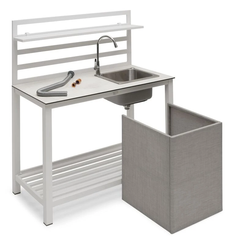 Åminne Kesäkeittiö Altaalla Ja Hanalla, Valkoinen 1 Åminne Kesäkeittiö Altaalla Ja Hanalla, Valkoinen