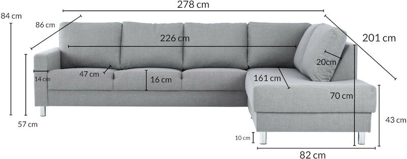Moda Avokulmasohva Iso Oikea Vaaleanharmaa Inari 91 2 Moda Avokulmasohva Iso Oikea Vaaleanharmaa Inari 91 - Image 2