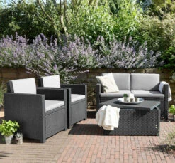 Keter Monaco Sohvaryhmä Säilytyspöydällä, Ruskea