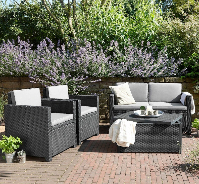 Keter Monaco Sohvaryhmä Säilytyspöydällä, Ruskea 1 Keter Monaco Sohvaryhmä Säilytyspöydällä, Ruskea