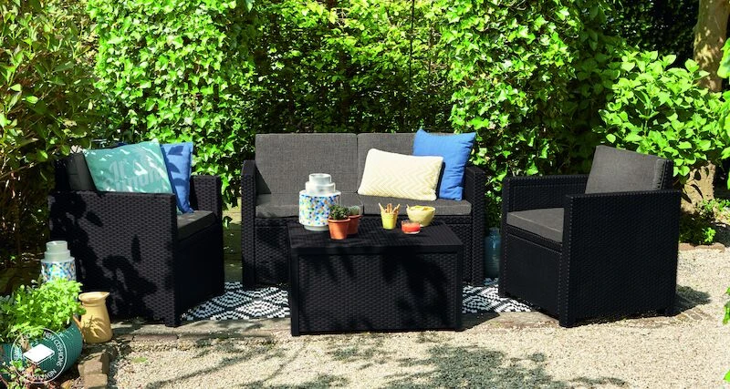 Keter Monaco Sohvaryhmä Säilytyspöydällä, Ruskea 4 Keter Monaco Sohvaryhmä Säilytyspöydällä, Ruskea - Image 4