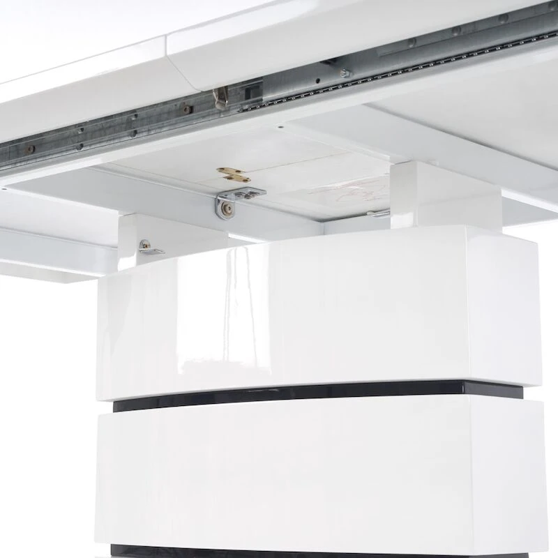 Nobel Jatkettava Ruokapöytä 160-200x90 Cm Kiiltävä Valkoinen 4 Nobel Jatkettava Ruokapöytä 160-200x90 Cm Kiiltävä Valkoinen - Image 4