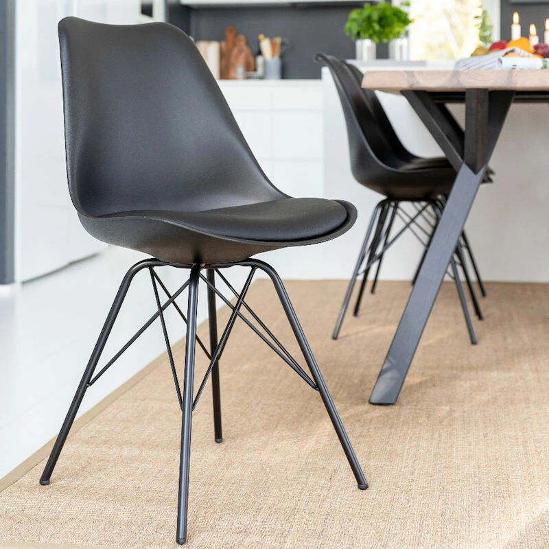 House Nordic Oslo Tuoli, Harmaa, Mustat Jalat 4 House Nordic Oslo Tuoli, Harmaa, Mustat Jalat - Image 4