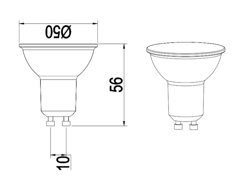 Trio LED-lamppu GU10 3 W 230lm 5 Kpl/pakkaus 2 Trio LED-lamppu GU10 3 W 230lm 5 Kpl/pakkaus - Image 2