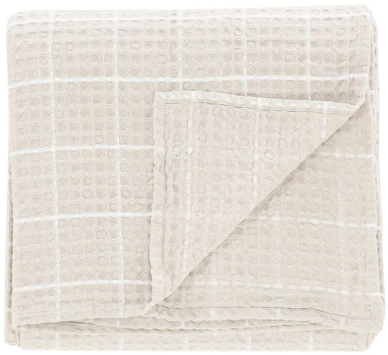 Ruutu Päiväpeitto 160x260 Cm Hiekka/valkoinen 4 Ruutu Päiväpeitto 160x260 Cm Hiekka/valkoinen - Image 4