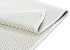 Narma Kalana Kaksipuolinen Puuvillamatto Valkoinen 100x160 Cm 9 Narma Kalana Kaksipuolinen Puuvillamatto Valkoinen 100x160 Cm -Yleinen Kotikauppa s sw2 kalana white detail turn perspective 2