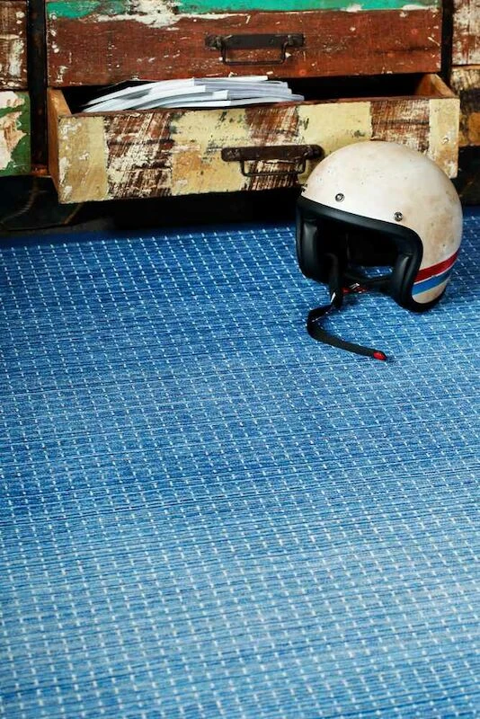 Narma Moka Kaksipuolinen Puuvillamatto Merensininen 100x160 Cm 3 Narma Moka Kaksipuolinen Puuvillamatto Merensininen 100x160 Cm - Image 3