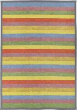 Narma Pallika Kaksipuolinen Puuvillamatto Värikäs 80x250 Cm