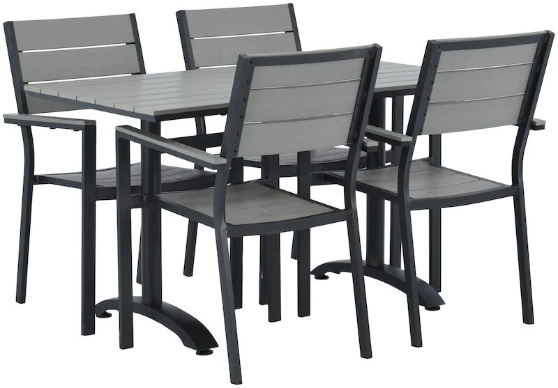 Saarni Hotel Aintwood 4-hengen Ruokailuryhmä Musta/harmaa 1 Saarni Hotel Aintwood 4-hengen Ruokailuryhmä Musta/harmaa