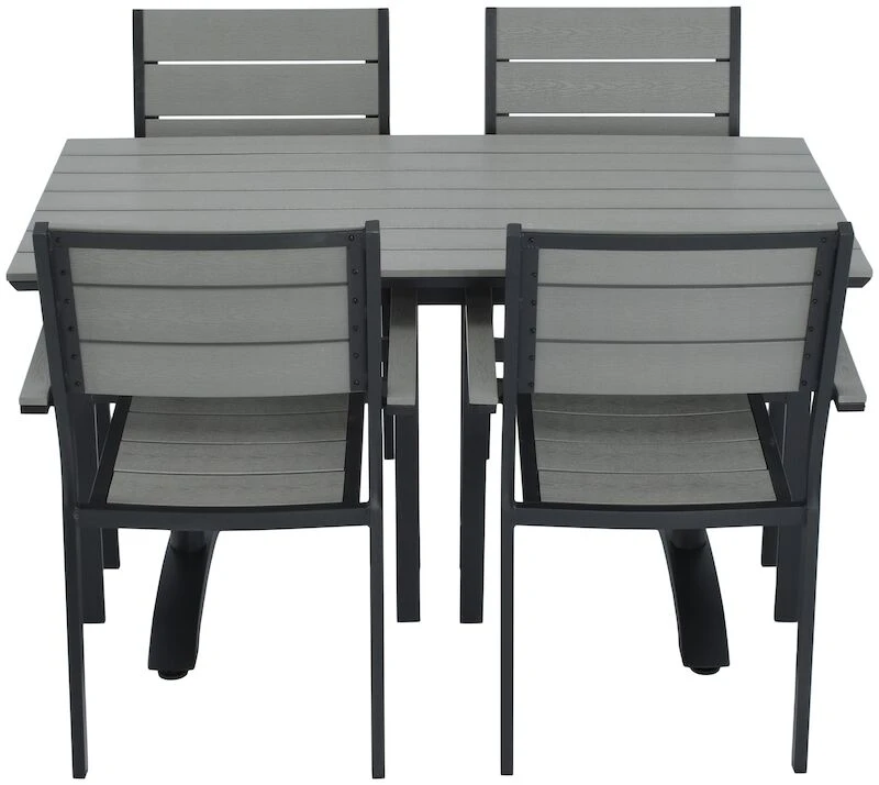 Saarni Hotel Aintwood 4-hengen Ruokailuryhmä Musta/harmaa 2 Saarni Hotel Aintwood 4-hengen Ruokailuryhmä Musta/harmaa - Image 2