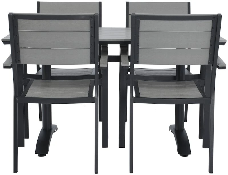 Saarni Hotel Aintwood 4-hengen Ruokailuryhmä Musta/harmaa 6 Saarni Hotel Aintwood 4-hengen Ruokailuryhmä Musta/harmaa - Image 6