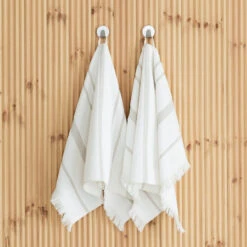 Sade Pellavasekoite Käsipyyhe 50x80 Cm Luonnonvalkoinen/maitokahvi