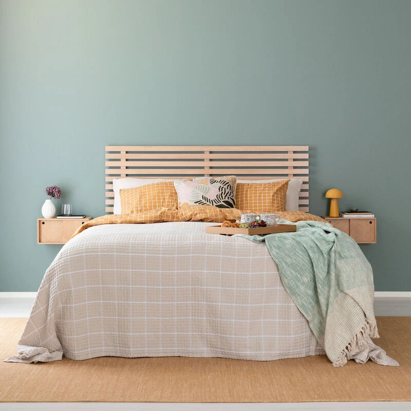 Ruutu Päiväpeitto 160x260 Cm Hiekka/valkoinen 2 Ruutu Päiväpeitto 160x260 Cm Hiekka/valkoinen - Image 2