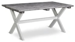 Shabby Chic Ruokapöytä 160x86cm Valkoinen/harmaa