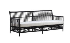 Sika-Design Caroline 3-istuttava Sohva Ilman Pehmustetta Musta