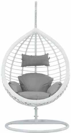 String Riippukeinu Ja Teline Valkoinen/ Harmaat Pehmusteet 8 String Riippukeinu Ja Teline Valkoinen/ Harmaat Pehmusteet -Yleinen Kotikauppa string riippukeinu valkoinen vaaleanharmaa