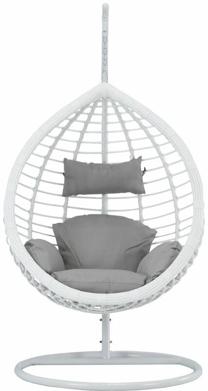 String Riippukeinu Ja Teline Valkoinen/ Harmaat Pehmusteet 3 String Riippukeinu Ja Teline Valkoinen/ Harmaat Pehmusteet - Image 3