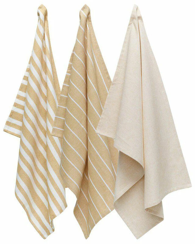 Svanefors Alba Keittiöpyyhe 3 Kpl 50x70 Cm Okra 2 Svanefors Alba Keittiöpyyhe 3 Kpl 50x70 Cm Okra - Image 2