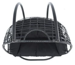 Tie Kahden Istuttava Riipputuoli Jalustalla Musta, Musta Pehmuste