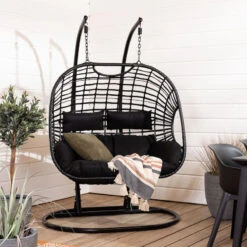 Tie Kahden Istuttava Riipputuoli Jalustalla Musta, Musta Pehmuste 11 Tie Kahden Istuttava Riipputuoli Jalustalla Musta, Musta Pehmuste -Yleinen Kotikauppa tie kahden istuttava riipputuoli telineella web 7