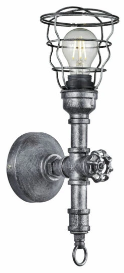 Trio Gotham Seinävalaisin 1xE27 Antiikkihopea