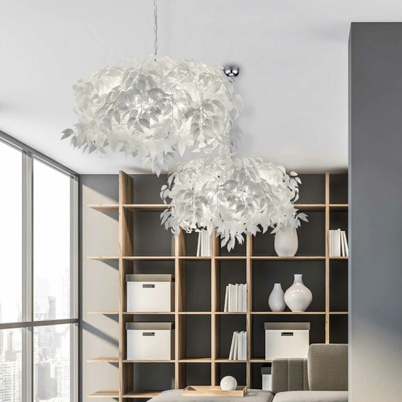 Trio Leavy Riippuvalaisin 70 Cm 4xE14 Valkoinen 2 Trio Leavy Riippuvalaisin 70 Cm 4xE14 Valkoinen - Image 2