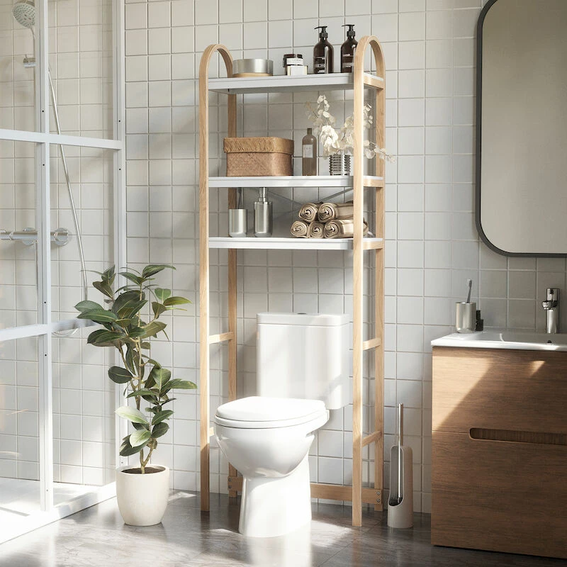 Umbra Bellwood Hylly Wc-istuimen Ylle 60,9x26x167,6cm Luonnonväri/valkoinen 4 Umbra Bellwood Hylly Wc-istuimen Ylle 60,9x26x167,6cm Luonnonväri/valkoinen - Image 4