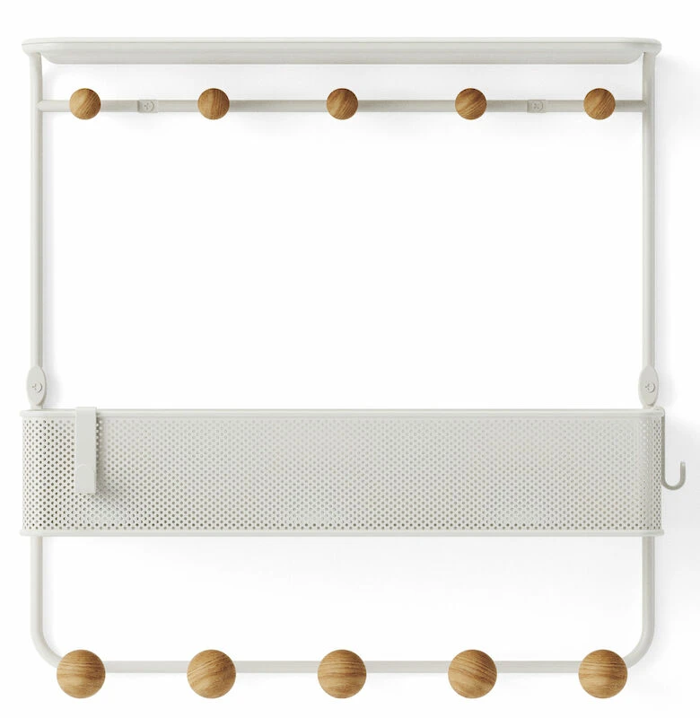 Umbra Estique Hylly & Naulakko 31,1x31,7x10,1 Cm Valkoinen 5 Umbra Estique Hylly & Naulakko 31,1x31,7x10,1 Cm Valkoinen - Image 5