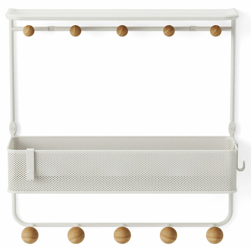 Umbra Estique Hylly & Naulakko 31,1x31,7x10,1 Cm Valkoinen 4 Umbra Estique Hylly & Naulakko 31,1x31,7x10,1 Cm Valkoinen - Image 4