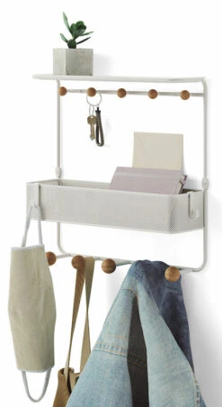 Umbra Estique Hylly & Naulakko 31,1x31,7x10,1 Cm Valkoinen