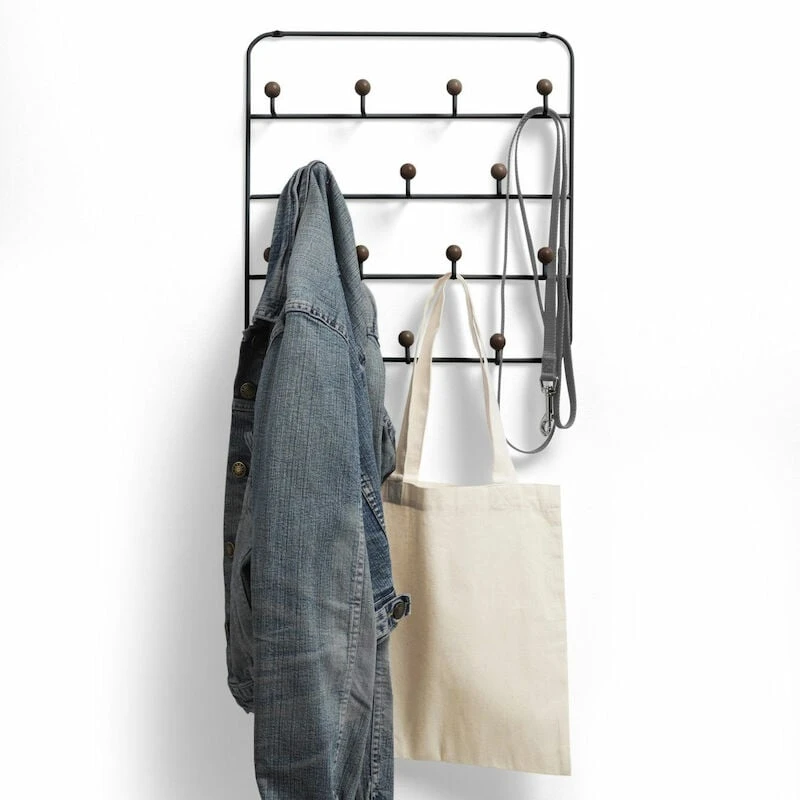 Umbra Estique Naulakko 14 Koukkua Musta/pähkinä 2 Umbra Estique Naulakko 14 Koukkua Musta/pähkinä - Image 2