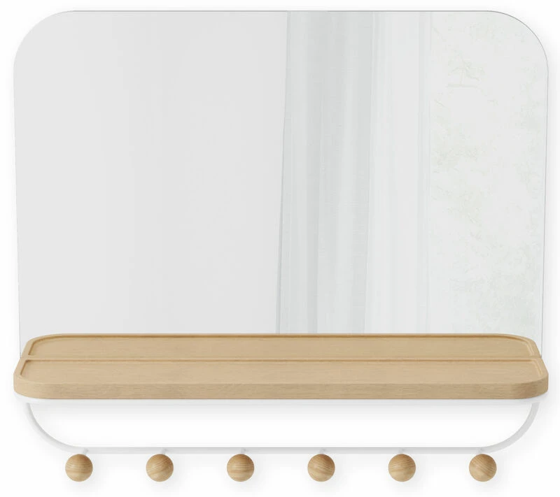 Umbra Estique Peili & Naulakko 45,7x40,6x10,1 Cm Valkoinen 6 Umbra Estique Peili & Naulakko 45,7x40,6x10,1 Cm Valkoinen - Image 6