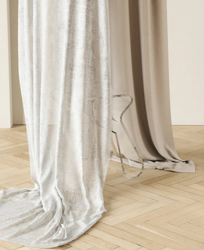 Umbra Sheera Sivuverho 2x132x241 Cm Valkoinen 4 Umbra Sheera Sivuverho 2x132x241 Cm Valkoinen - Image 4