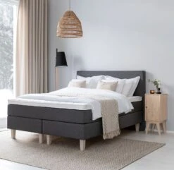 Unia 300 Jenkkisänkypaketti 160x200 Cm M/L T.harmaa, 8cm Prof Vm, Jalat 18cm Roy