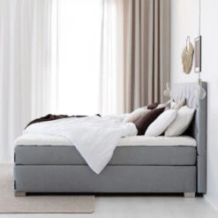 Unia Kulta Jenkkisänkypaketti 160x200 L HR35, Kulma Jaloilla, V.harmaa Fame 170